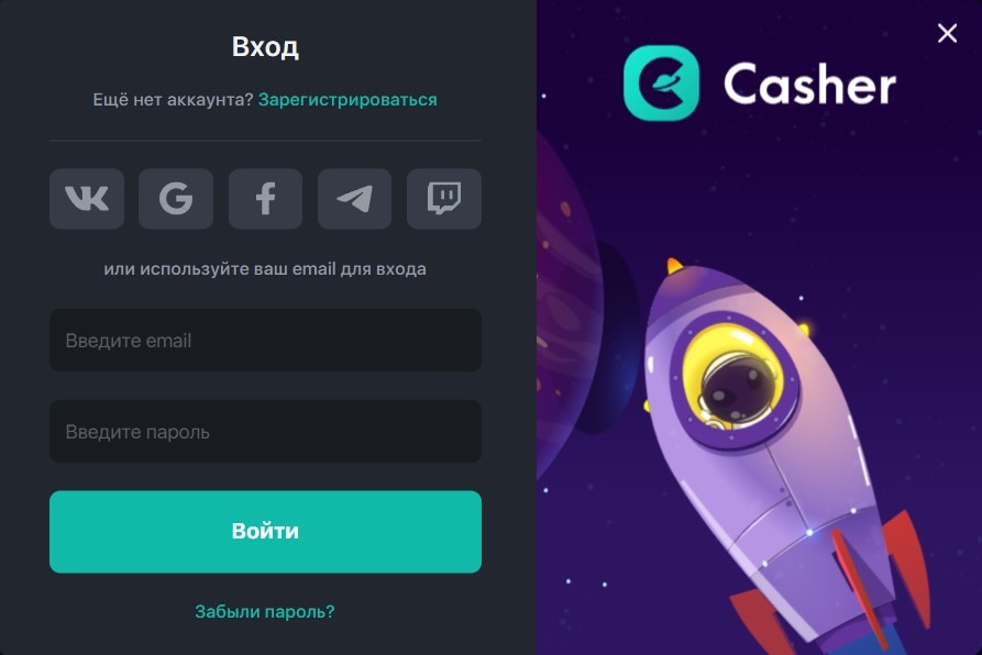 официальный сайт Casher Casino